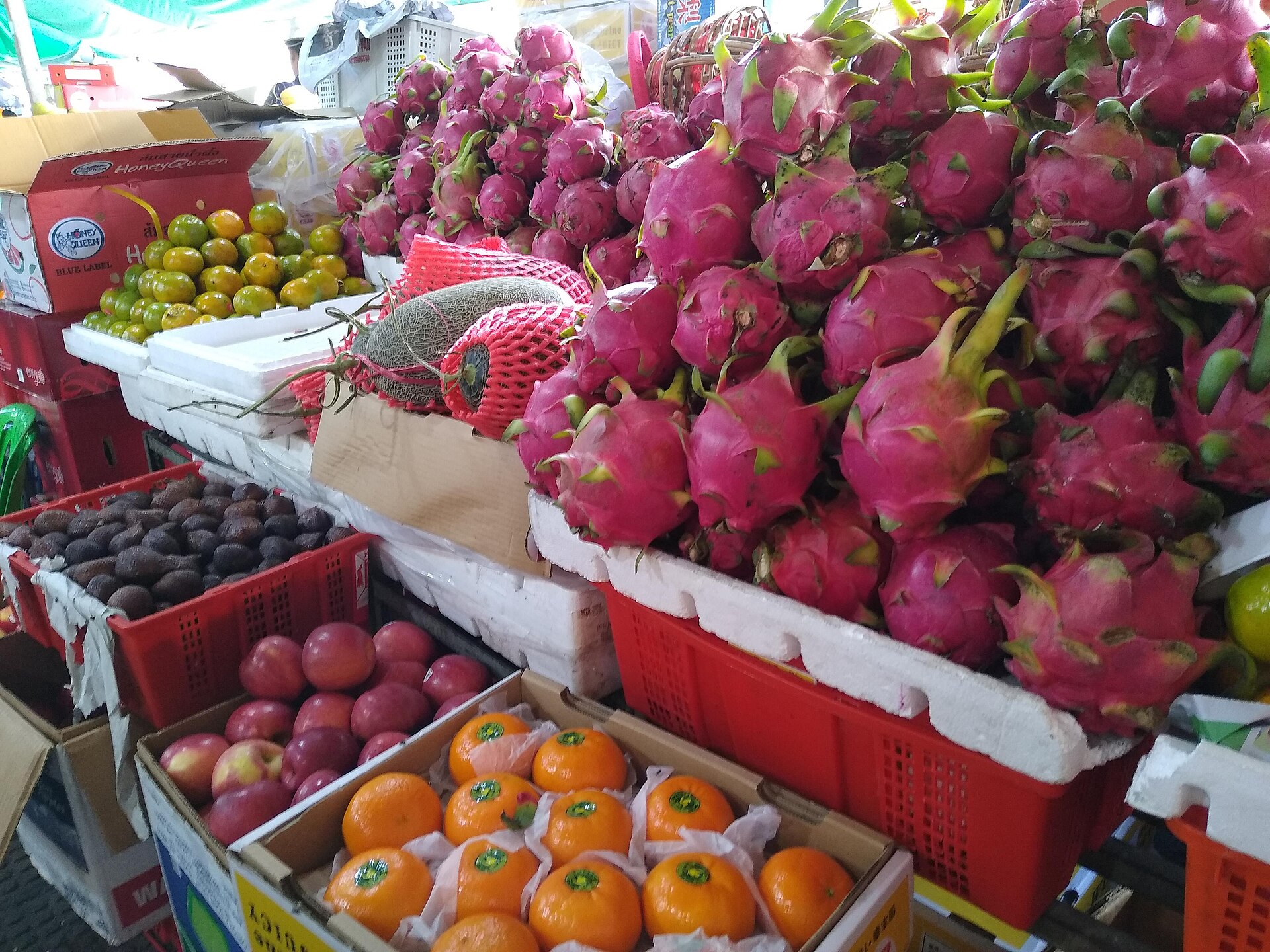 Produce stall at Central Market Phnom Penh