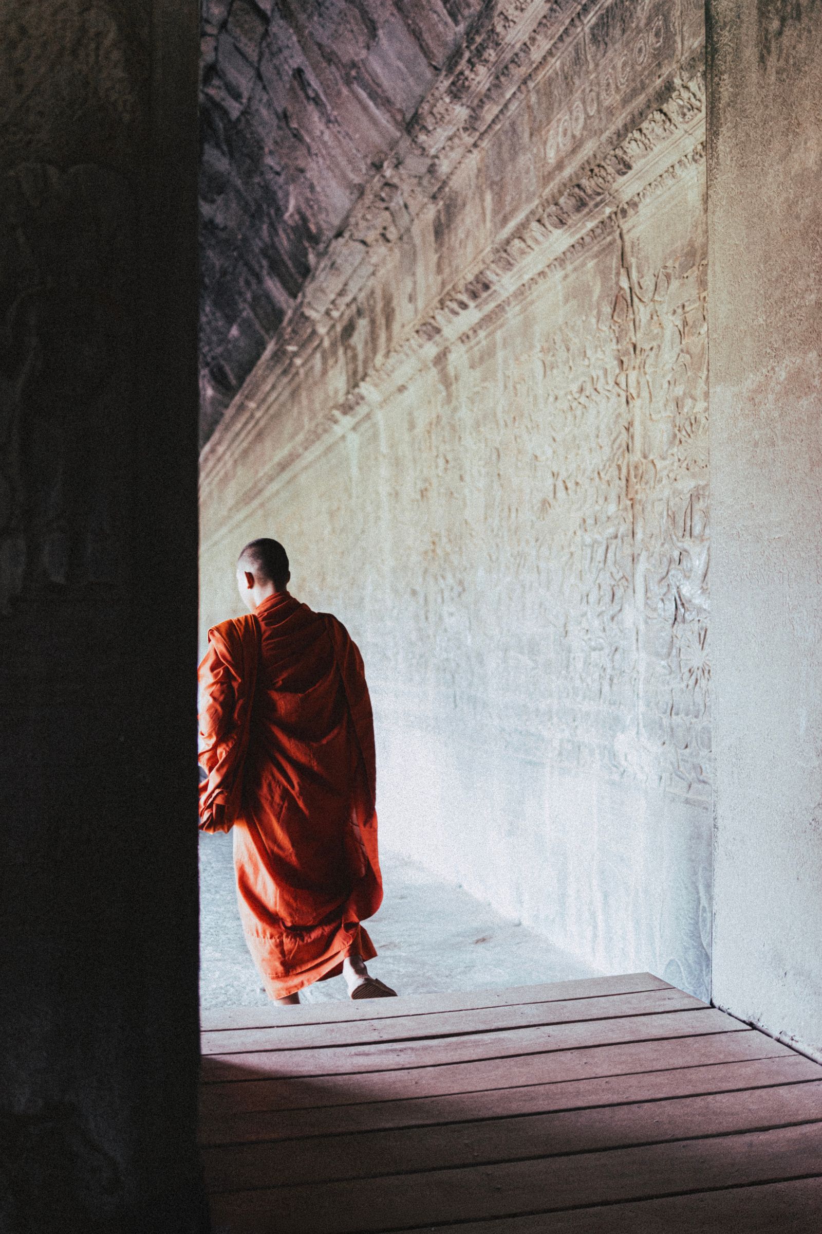 A monk at Angkor Wat